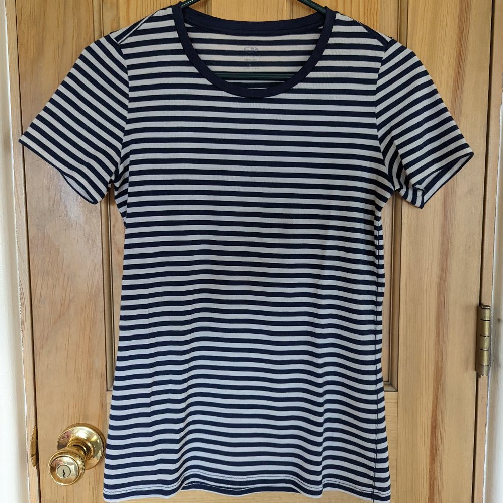 Icebreaker Women's Striped Crewneck Tee - XS